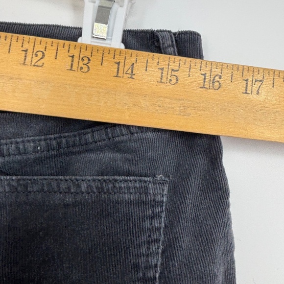 Old Navy Womens Size 8 Sweetheart Corduroy Pants Dark Gray Straight Leg Low Rise - Picture 7 of 7
